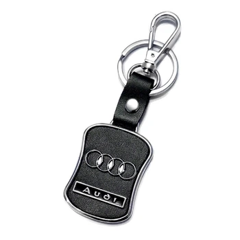 Брелок автомобильный Exclusive с логотипом Audi (Ауди) черный 1108-2
