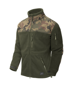 Куртка флисовая мужская Polish Infantry Jacket - Fleece Helikon-Tex Olive Green/PL Woodland L Тактическая