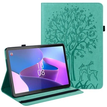 Защитный чехол Deexe Tree Print для Lenovo Tab P11 Gen 2 - Green