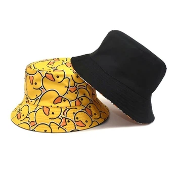 Панама Двостороння жовте Каченя (Duck, кря-кря, качка), Унісекс WUKE One size