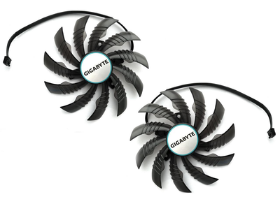 Вентилятор PowerLogic для видеокарты Gigabyte 95 мм PLD10010S12H (T129215SU) комплект 2 шт (№426)
