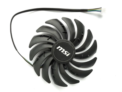 Вентилятор кулер для видеокарты MSI RTX 3050 3060 Ti 3070 Ventus 95 мм PowerLogic PLD10010S12HH (PLD10010B12HH) кабель 23 см (№438.1)