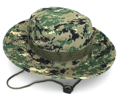 Тактическая панама для военных с регулятором рип-стоп пиксель ярко-зеленый one size