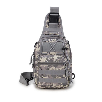 Тактична сумка-слінг Molle Tactical Sling Bag через плече нагрудна камуфляж дубок