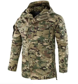 Тактическая куртка HAN WILD М 65 мультикам армейская ветрозащитная водонепроницаемая р. 3XL