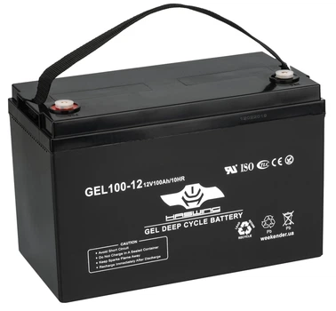 Гелевый аккумулятор для лодочного мотора Haswing 12V 100Ah (100Ah gel H)