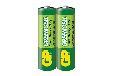 Батарейки GP GREENCELL 1.5V Солевые, 15G-S2, R6, AA 2 шт.
