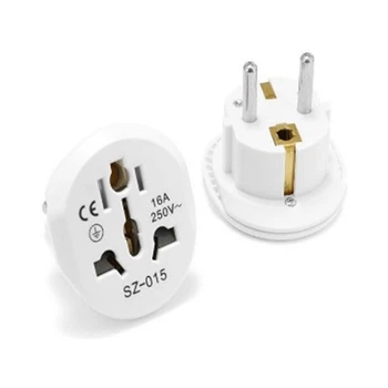 Перехідник мережевий EU Plug Adapter ep0203 White