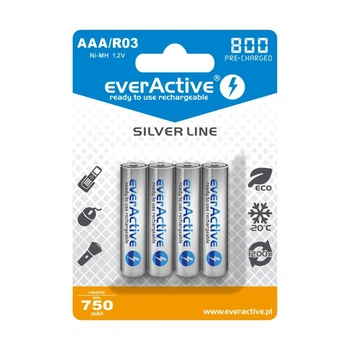 Аккумулятор EverActive Silver Line AAA 800 mAh 4 шт