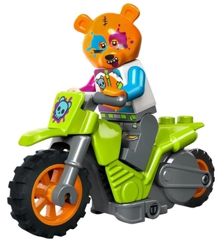 Zestaw klocków LEGO City Motocykl kaskaderski z niedźwiedziem 10 elementów (60356)