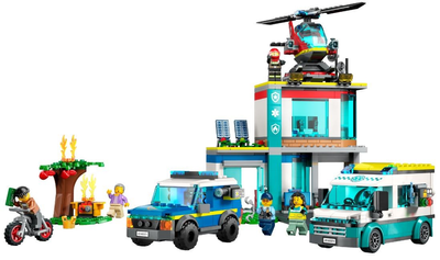 Zestaw klocków LEGO City Parking dla pojazdów uprzywilejowanych 706 elementów (60371)