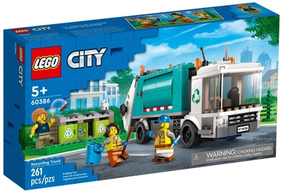 Zestaw klocków LEGO City Ciężarówka recyklingowa 261 element (60386)