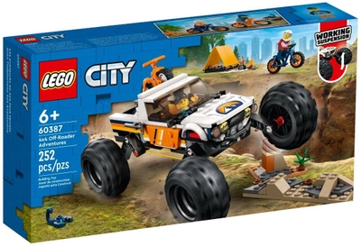 Zestaw klocków LEGO City Przygody samochodem terenowym z napędem 4x4 252 elementy (60387)