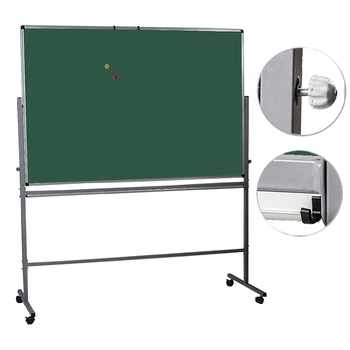 Доска UkrBoards оборотная меловая / колесики / двусторонняя 100х200 см (UB-R100x200G)