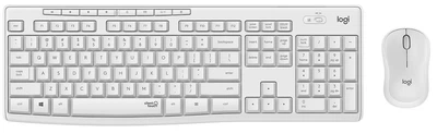 Комплект (клавиатура, мышь) беспроводной Logitech MK295 Combo White USB (920-009824)