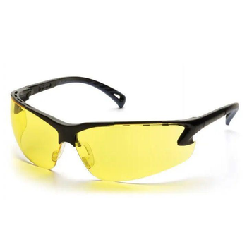 Тактичні окуляри балістичні протиосколкові Pyramex Venture-3 жовті захисні для стрільби військові