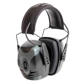 Навушники активні шумоподавлюючі Impact Pro R-01902 Чорні тактичні для стрільби