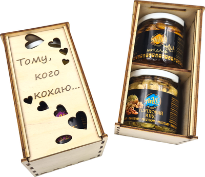 Подарунковий медовий набір Anvi honey (Горіховий мікс+Мігдаль)
