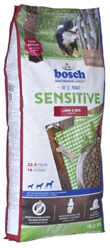 Sucha karma dla psów BOSCH Sensitive z jagnięciną i ryżem 15 kg 52190015 (4015598013727)