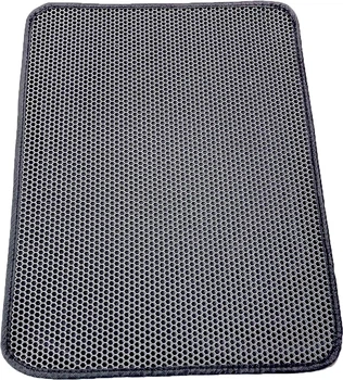 Килимок CAT MAT двошаровий для котячого лотка 60х80 см Сірий (011115) (5705003011115)