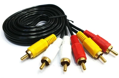 Аудио + видео кабель тюльпаны 3 x RCA AV 1.5 м (546684916) Черный