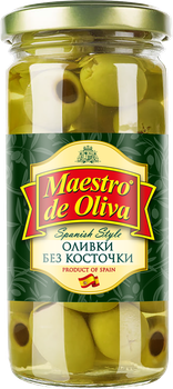 Оливки без кісточки Maestro de Oliva Spanish Style 230 г (8436024297782)