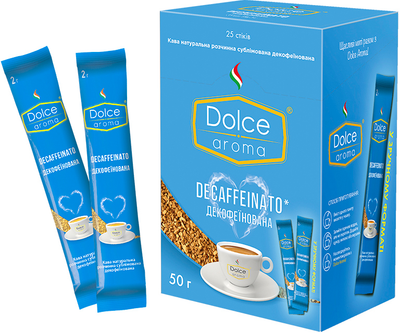 Кава розчинна декофеїнована Dolce Aroma стік 2 г х 25 шт (4820093485227)