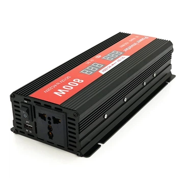 Инвертор напряжения Demuda D800W 800Вт, 12/220V, approximated, розетка, клемы