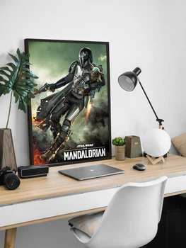Постер сериала The Mandalorian / Мандалорец 3 сезон / Боба Фетт / Малыш Йода / Star Wars