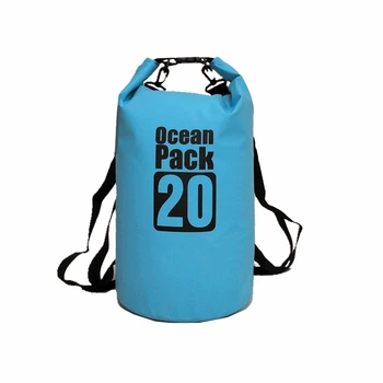 Водонепроницаемый рюкзак сумка гермомешок с шлейкой на плечо Ocean Pack 20 л Blue (HbP58215191)