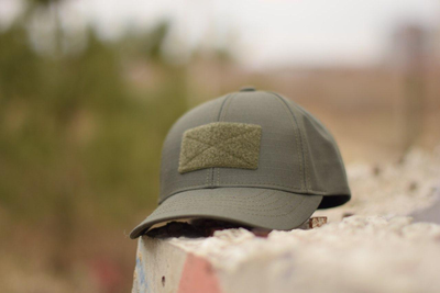Кепка-бейсболка з ріп-стоп з липучкою ЗСУ армійська камуфляжна спереду кепка тактична військова олива