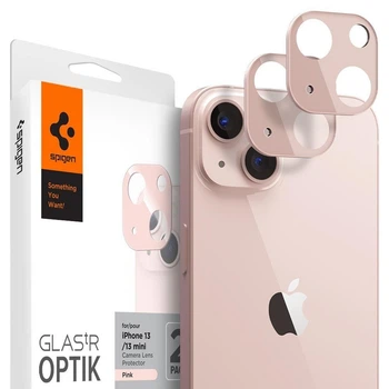 Защитное стекло для камеры Spigen Screen Protector EZ FIT Optik Tr. (2pack) для iPhone 13 | 13 mini Rose (AGL04036)