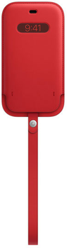 Etui z klapką Apple MagSafe Leather Sleeve do Apple iPhone 12/12 Pro (PRODUCT)RED (MHYE3)