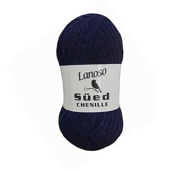 Пряжа Lanoso Sued Chenille (Ланосо Суед Шенил) 958 темно-синій