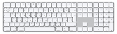 Bezprzewodowa klawiatura Apple Magic Keyboard z Touch ID i rosyjską klawiaturą numeryczną Bluetooth (MK2C3RS/A)