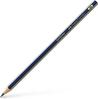 Олівець чорнографітний Faber-Castell B Gold1221 синьо-золотий