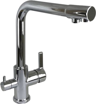 Смеситель-кран кухонный с подключением к фильтру GLOBUS LUX GLLR-0444 LAZER Chrom