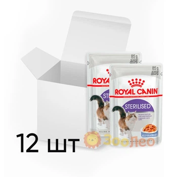 Упаковка влажного корма для кошек ROYAL CANIN FHN WET STERILISED 85 г, 12 шт