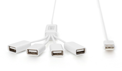 USB-хаб Digitus USB 2.0 4 порти White (DA-70216)