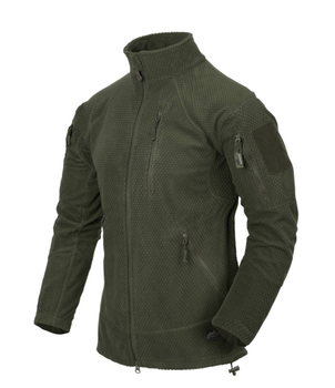 Кофта Alpha Tactical Jacket - Grid Fleece Helikon-Tex Olive Green M (Олива) Тактична чоловіча