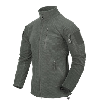 Кофта Alpha Tactical Jacket - Grid Fleece Helikon-Tex Foliage Green (Серый) XL Тактическая мужская