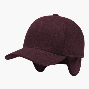Кепка бейсболка чоловіча зимова з вушками INAL blank XXL / 61-62 Бордовий 265161