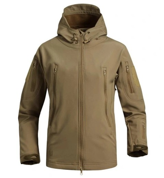Мужская куртка мембранная размер L Койот (Alop) надежная и комфортная на поле боя функциональная для любых задач защита от ветра и дождя