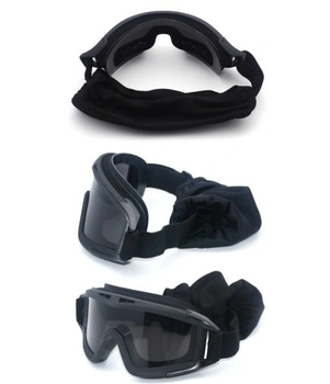 Захисні окуляри маска Nela-Styl mx79 Чорний (Alop) надійний захист очей та обличчя в найекстремальніших умовах високоякісні матеріали для максимального захисту та комфорту
