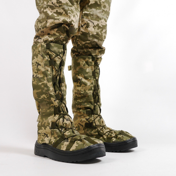 Тактические Гамаши, Размер L(42-45) Бахилы Утепленные Военные для Обуви Дождевые для Защиты Пиксель