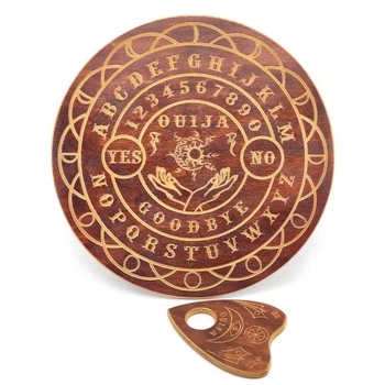 Спиритическая доска OUIJA круглая темная 34303А