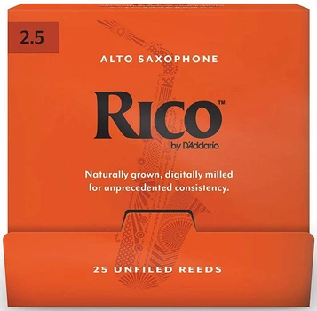 Тростини для альт саксофону D'Addario Rico - Alto Sax #2.5 - 25 Pack