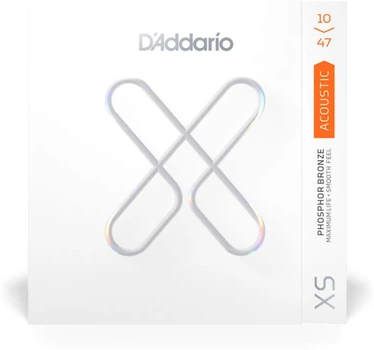 Струны для акустических гитар D'Addario XSAPB1047 XS Acoustic Phosphor Bronze Extra Light (10-47)