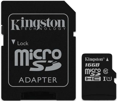 Карта памяти Kingston microSDHC/microSDXC class 10 UHS-I SD adapter 16Gb