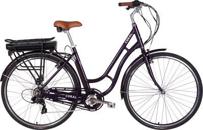 Електровелосипед Dorozhnik Coral 19" 28" 2022 Темно-синій з кошиком PL (ELB-D-28-035)